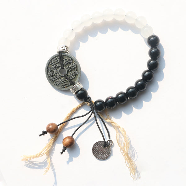 Tai Chi copper coin bracelet